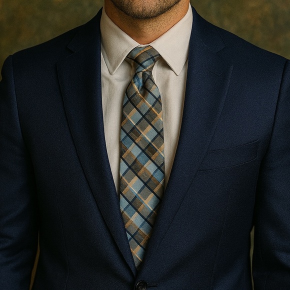 Men’s Van Heusen Formal Casual Handmade Silk Neck Tie - Picture 6 of 6